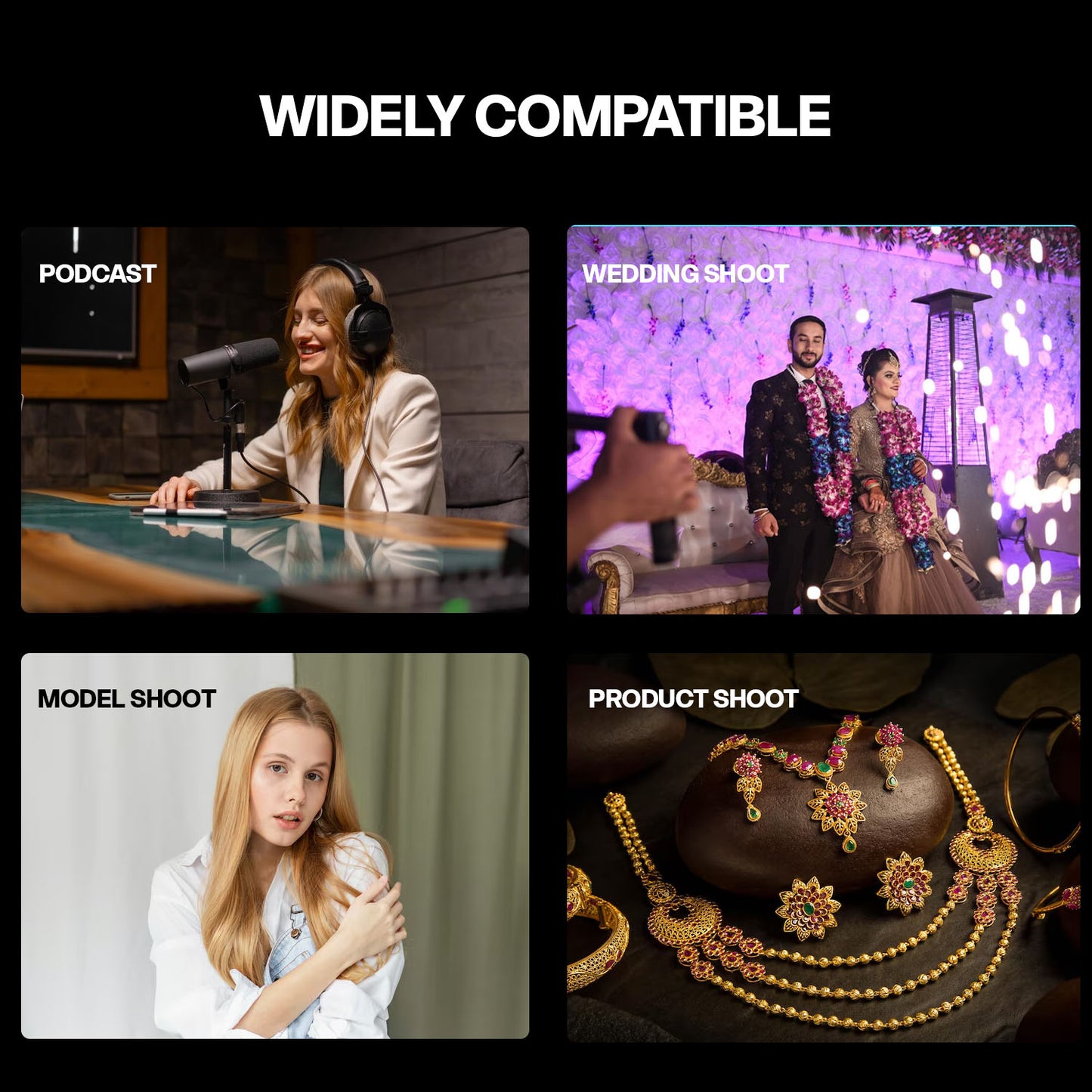 COB-500P Pro Bi-Color LED Video Light 51,800Lux Brightness 2800–6800K CCT Silent Cooling Fan Bowens Mount