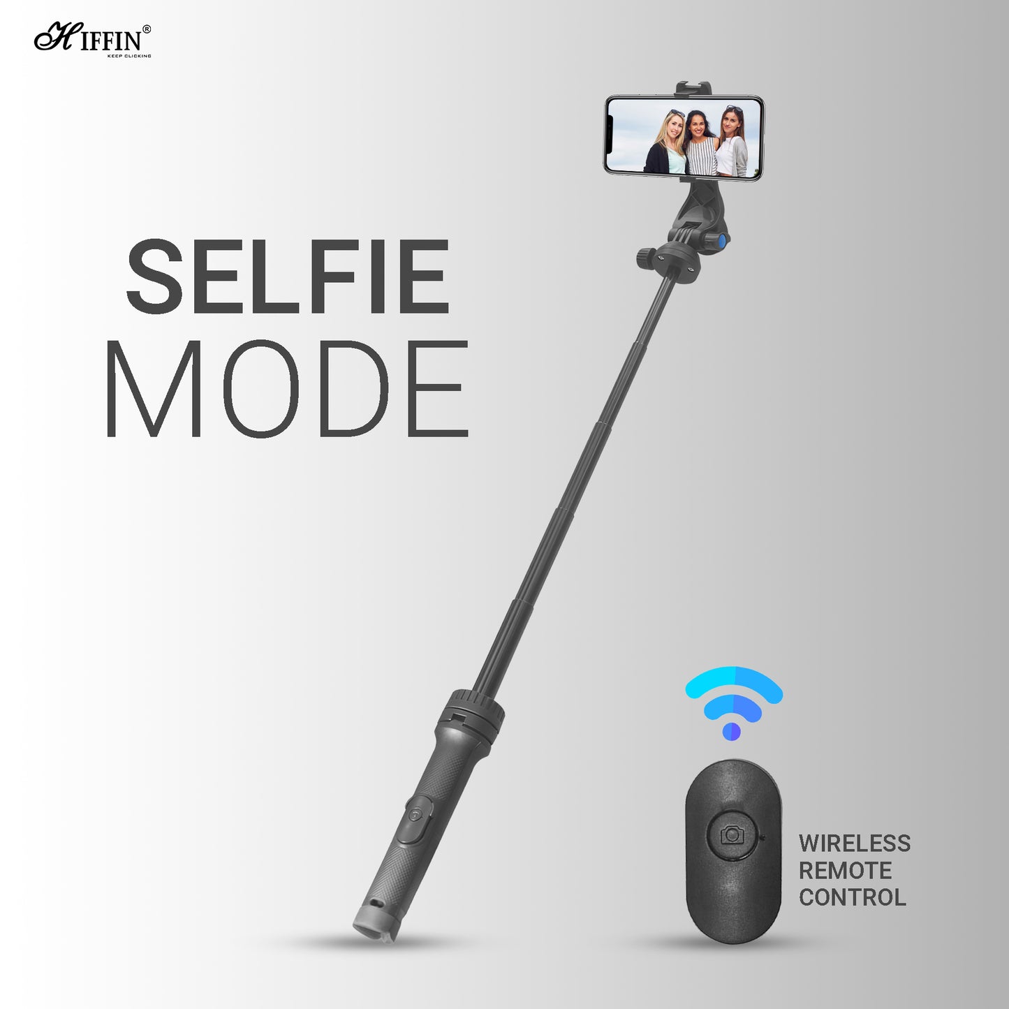 HTR-34 Selfie Stick Tripod 29” with Wireless Remote for Smartphones & Cameras