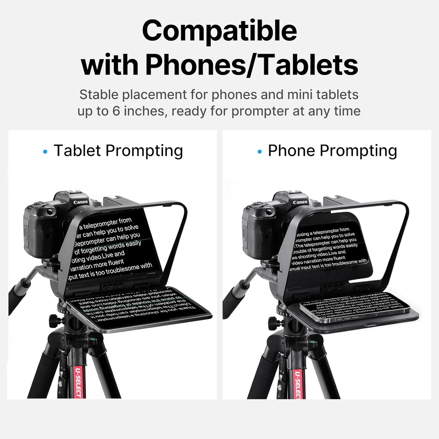 Ulanzi RT02 Universal Teleprompter for Tablets and Smartphones with Remote Control R004GBB1