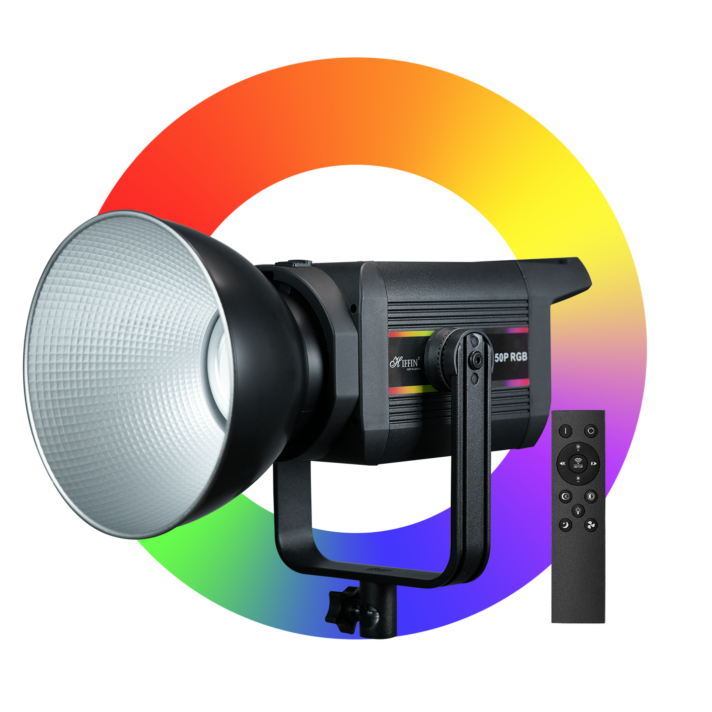 150 Watt RGB LED Video Light 2800K-6800K, 11 FX Modes, 9800Lm Brightness, Remote Control, 220V Power Supply
