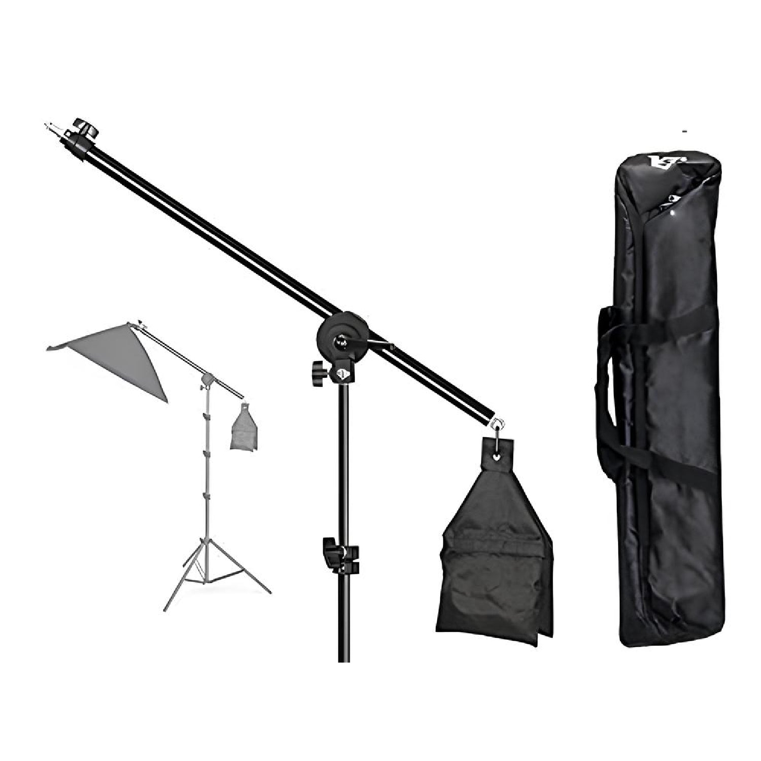 HIFFIN Photo Studio FT Light Stand with FT Boom Arm and Empty Sa