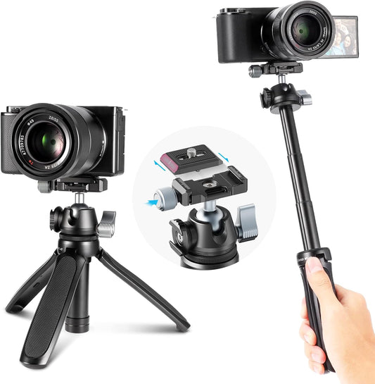 ULANZI MT-47 Mini Tripod, 360° Ball Head, Arca Plate, DSLR/Vlog/Selfie Use