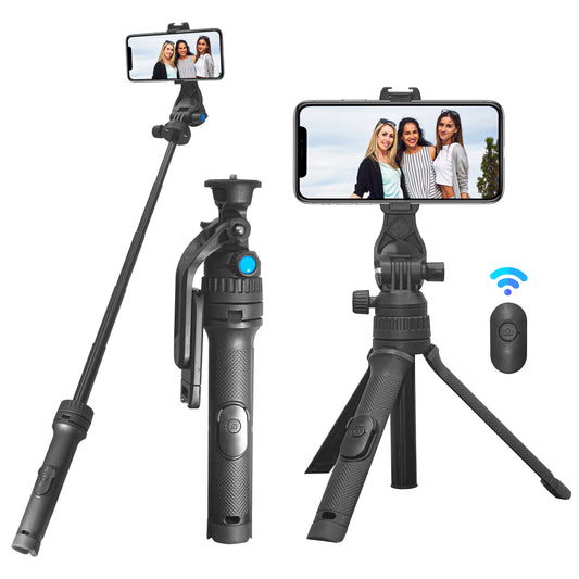 HTR-34 Selfie Stick Tripod 29” with Wireless Remote for Smartphones & Cameras