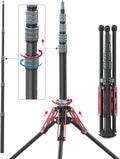 ULANZI MT-49 Carbon Fiber Light Stand, 194cm Tripod for Flash/Camera/Phone
