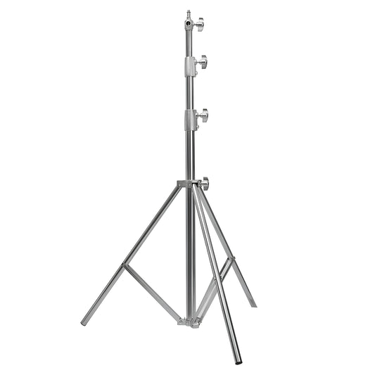 HIFFIN Stainless Steel Heavy Duty 99.06-279.4 CM Adjustable Light Stand with 0.635 CM to 0.9525 CM Universal Adapter for Studio Monolights, Softbox, and More Equipment