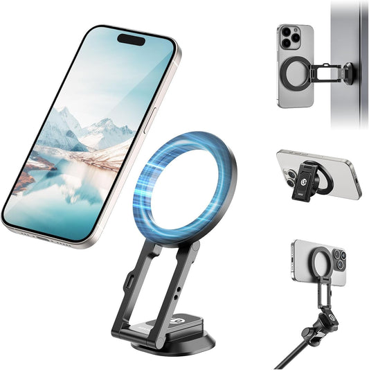 MA50 Magnetic Phone Holder for Magsafe, Aluminum Tripod Stand 1/4" Screw Hole