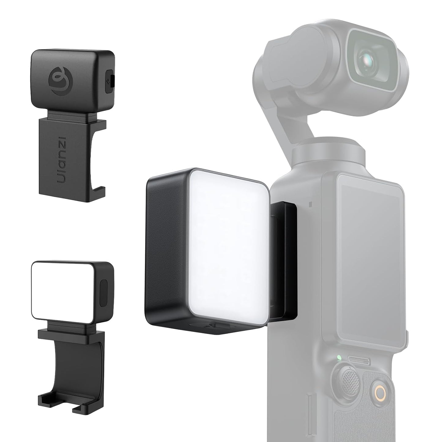 ULANZI LM001 Magnetic Mini Light for DJI Osmo Pocket 3, 2W USB-C, 500mAh, 5800K, CRI≥95, IPX4, 3-Level Brightness