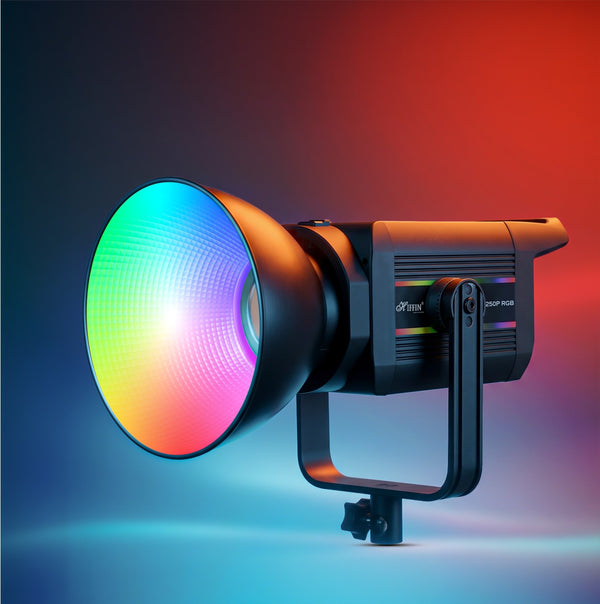 COB-250P RGB LED Video Light 19,800Lm 2800K–6800K 10–100% Dimmable 11 FX Remote Control