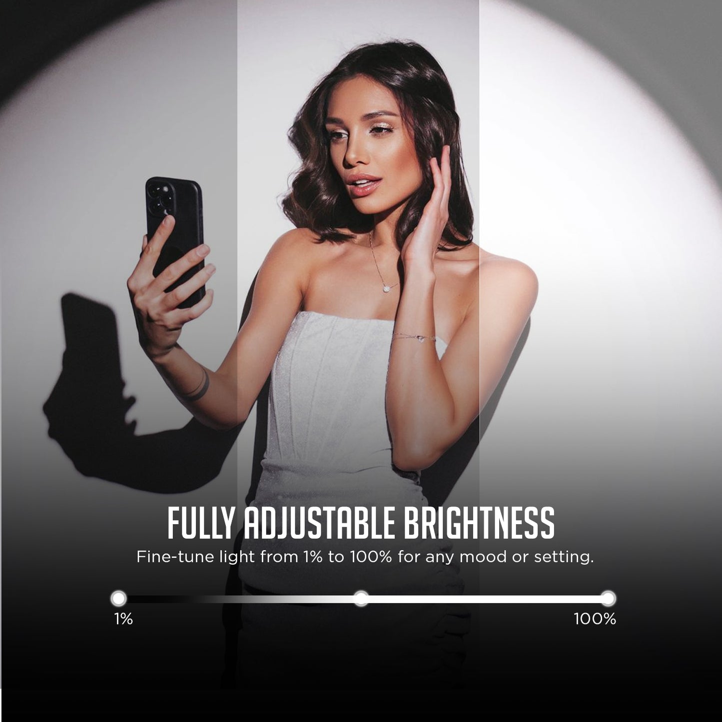 G-Flash 10W RGB LED Light, 7500mAh, 4 Modes, 20 GOBO, USB-C, Dimmable