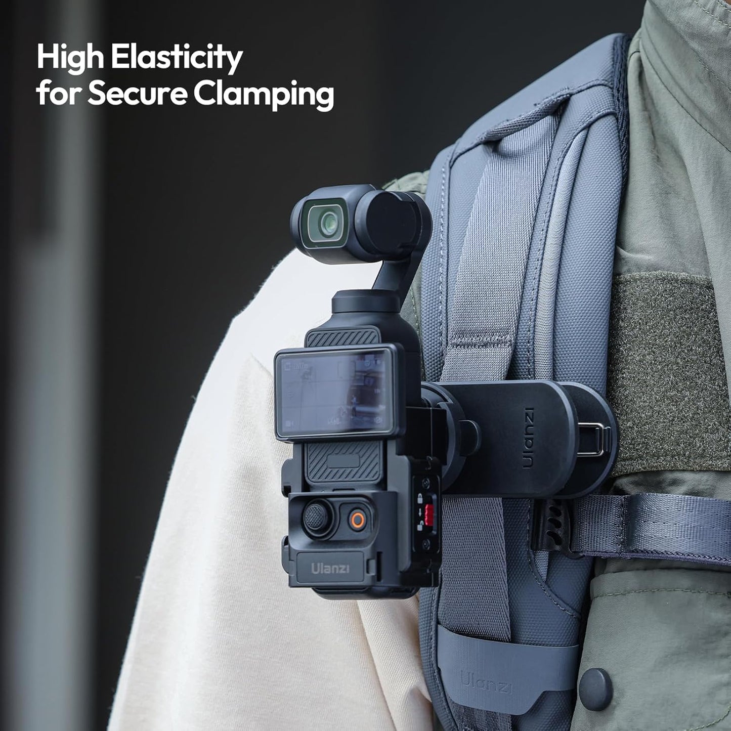 ULANZI CK02 CKA QR Backpack Clip, Magnetic Mount for DJI Pocket 3, 1/4" Thread