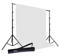 HIFFIN Photography Backdrop Stand Kit with (8*12) White Muslin Curtain