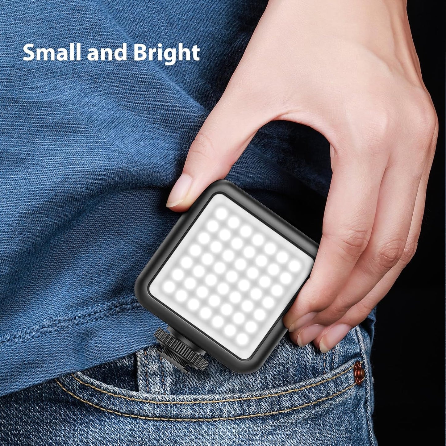 Ulanzi VL49 2000mAh LED Video Light, 3 Cold Shoe Mounts, Type C Charging