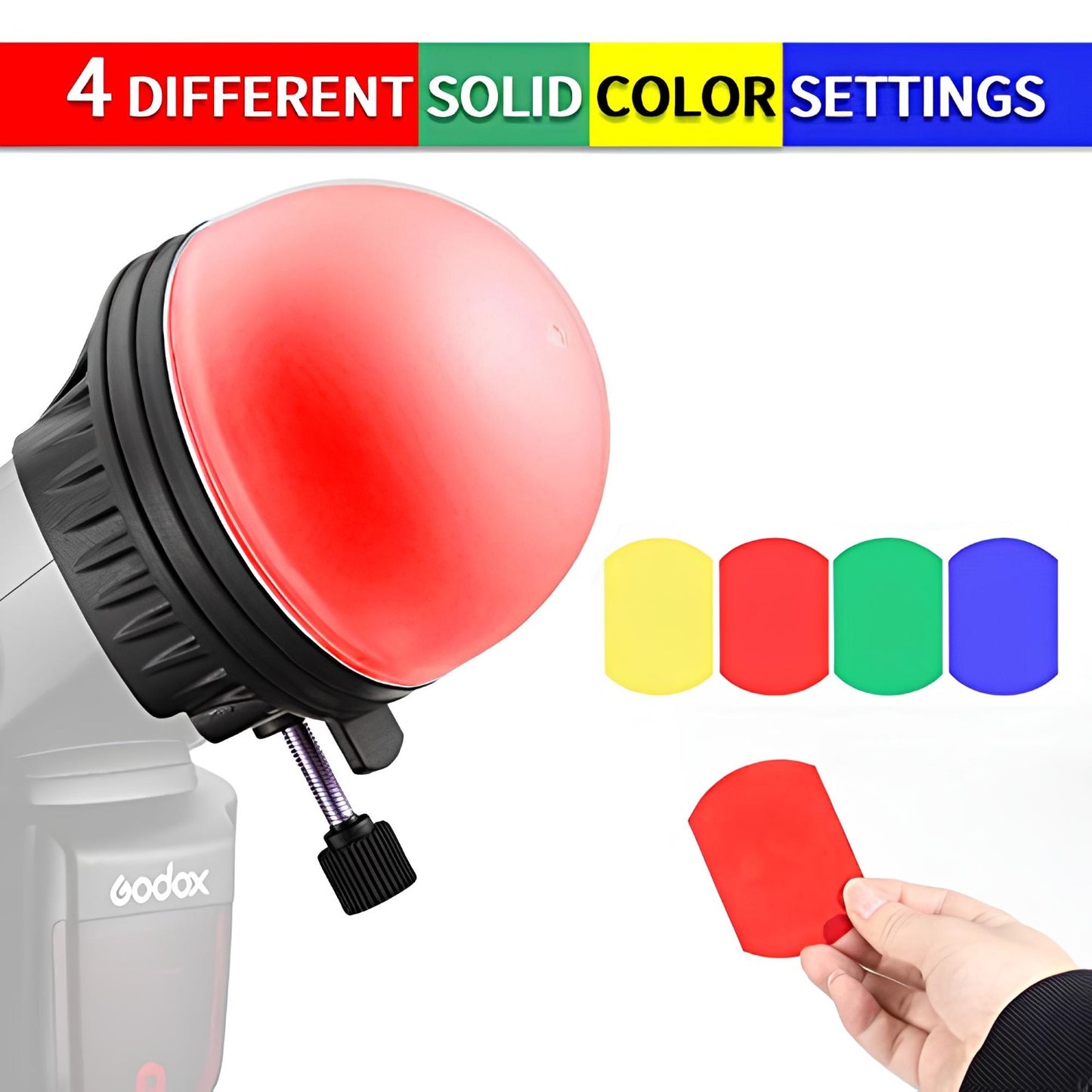 HIFFIN Flash Diffuser Light Softbox Speedlite Flash Accessories Kit Color Filter Honeycomb Grid Reflector Diffuser Ball with Universal Magnetic Mount