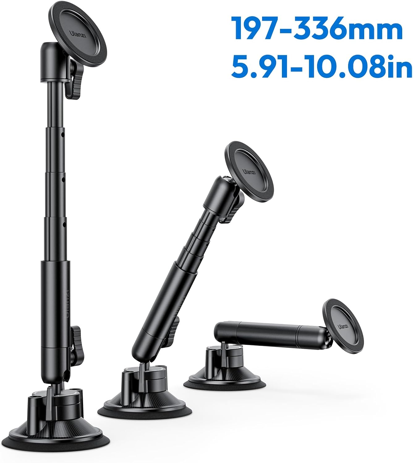 ULANZI ZJ06 MagSafe Suction Mount, Extendable Stand for iPhone 16–12, Car Use