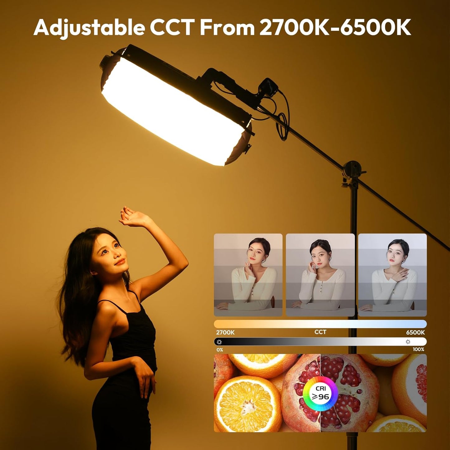 Ulanzi AL60 Inflatable Tube LED Light, 2700K–6500K CRI≥96, 10 FX, Type-C