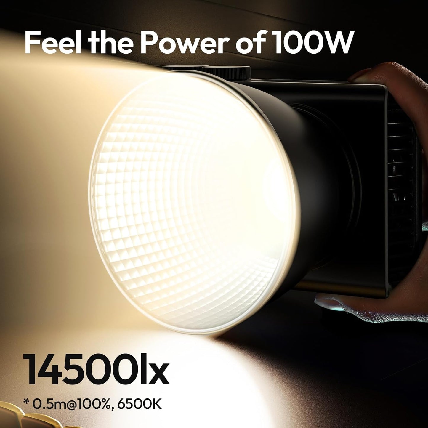 Ulanzi C01 100W COB Light, PD 3.0, 2700K-6500K, 14500Lx, CRI96+, Type-C, 343g