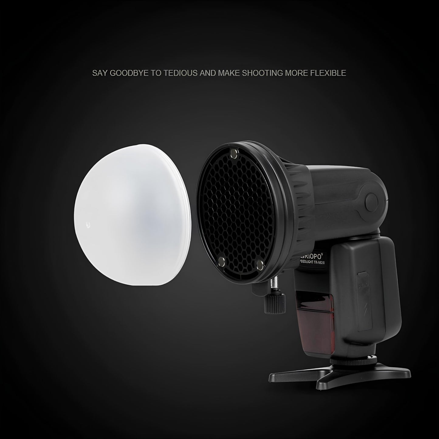 HIFFIN Flash Diffuser Light Softbox Speedlite Flash Accessories Kit Color Filter Honeycomb Grid Reflector Diffuser Ball with Universal Magnetic Mount
