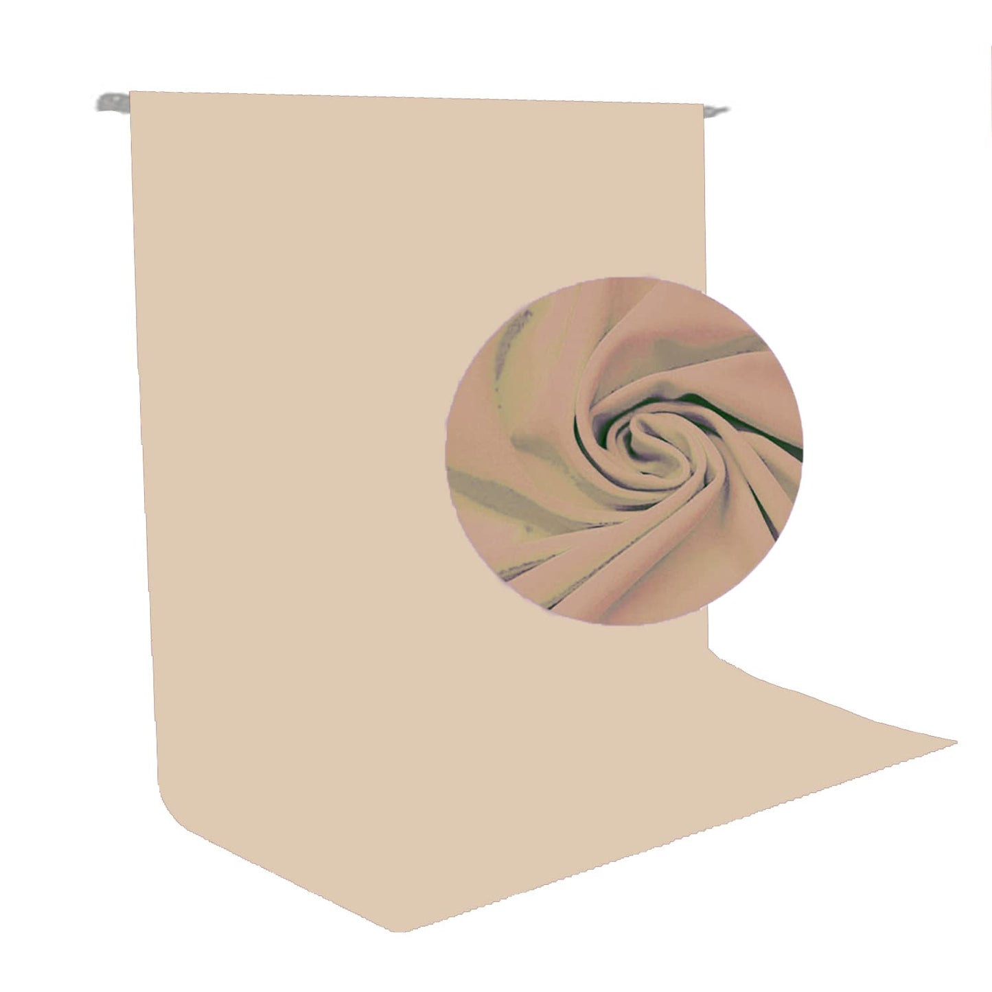 HIFFIN Professional 8x12Ft Solid Beige Screen Backdrop for Photography Background, Large Solid Beige Screen for Photoshoot, Game Live Steaming Video Conference (8x12Ft Solid Beige Backdrop)