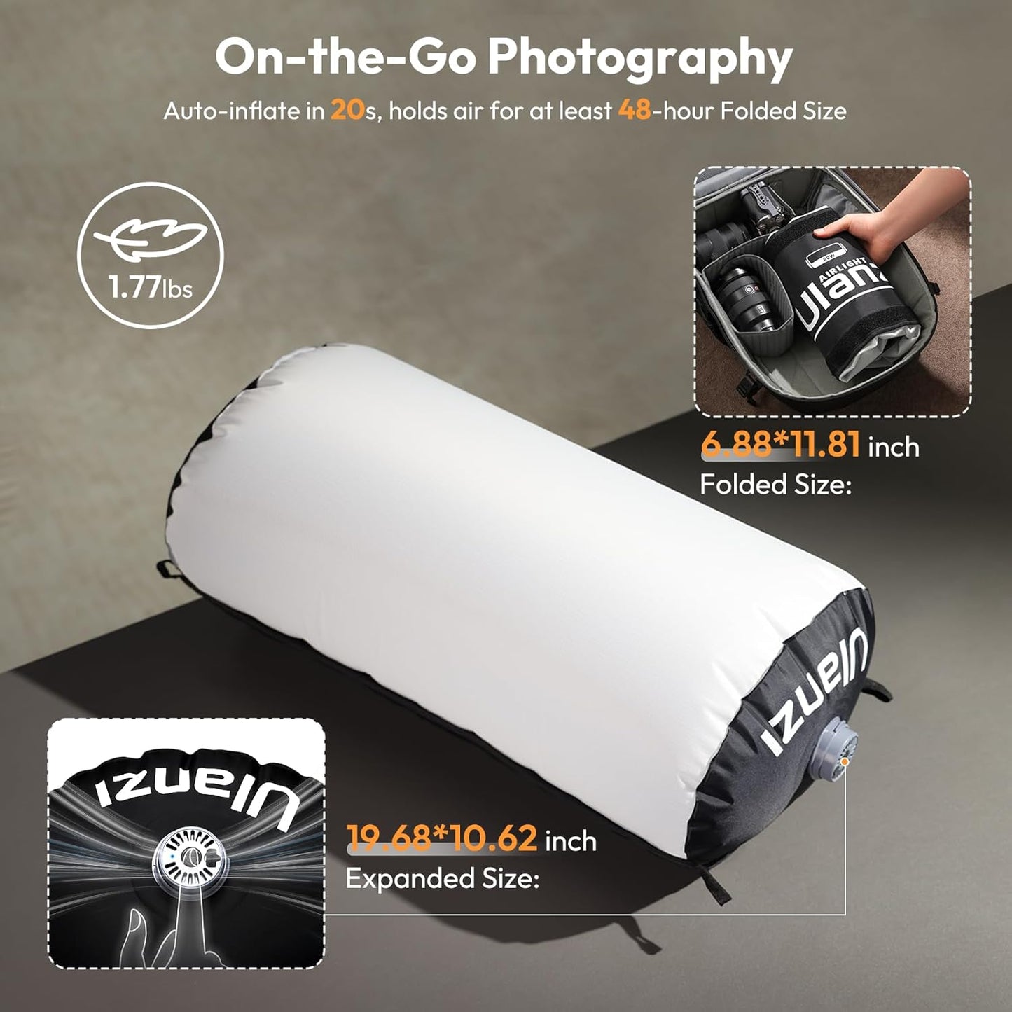 Ulanzi AL60 Inflatable Tube LED Light, 2700K–6500K CRI≥96, 10 FX, Type-C