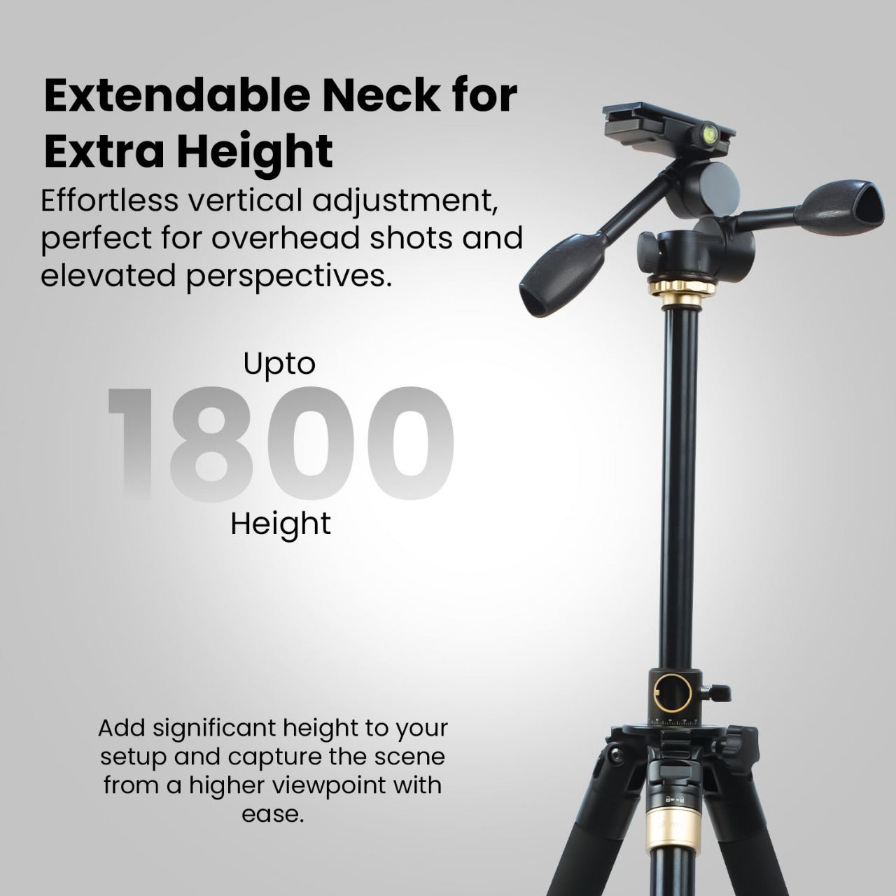 Professional Portable Tripod Monopod with 3 Way Pan Head