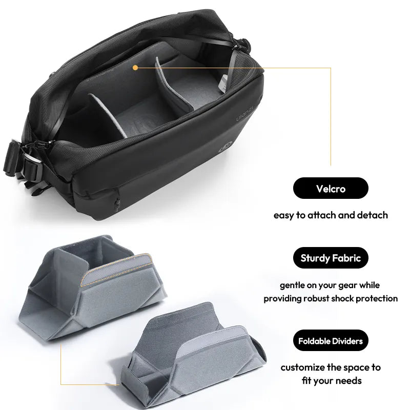Ulanzi BP038 Travel Messenger Bag Camera Sling Bag V2 10L Multi-Pocket