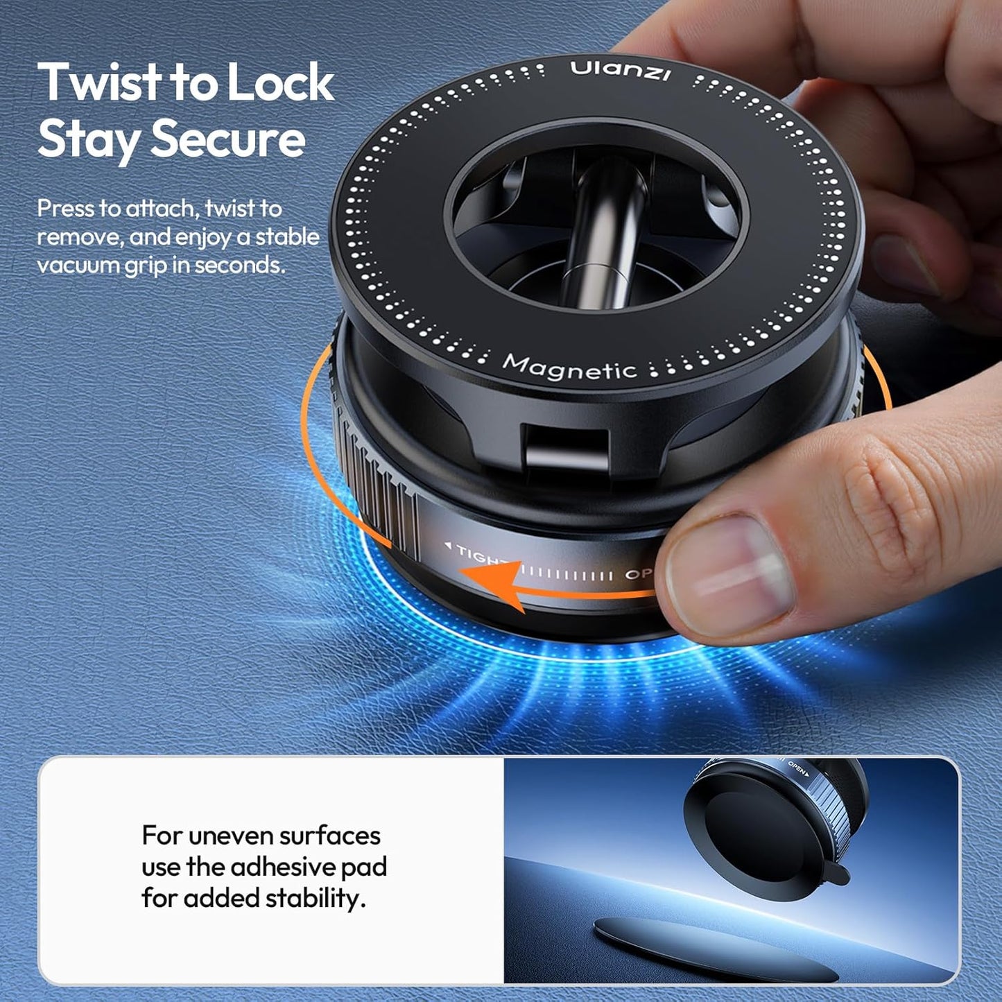 SK-25 Car Phone Holder for Maqsafe, Suction Cup Mount 360* Adjustable, 1kg Load