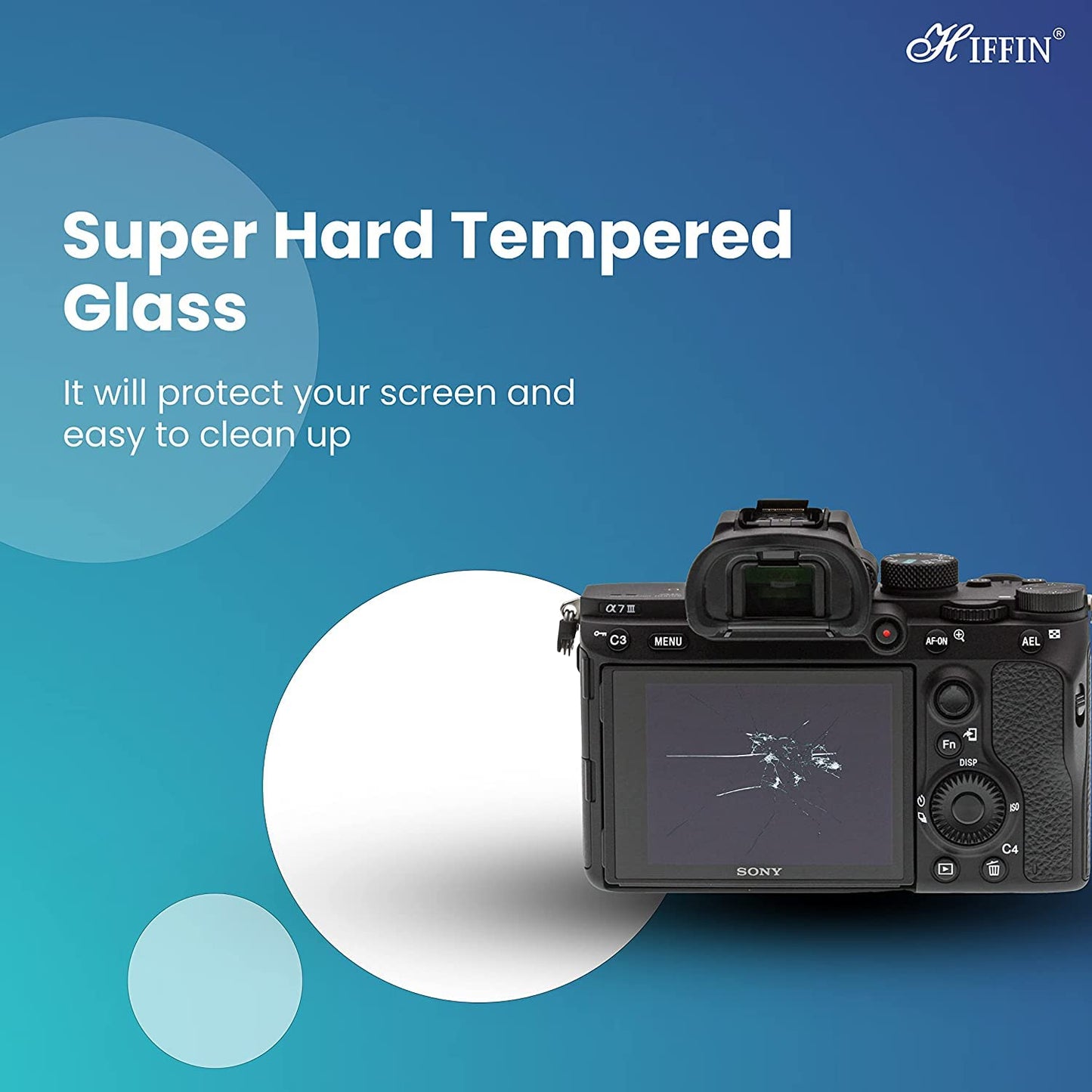 Hiffin® Sony FX3 LCD Screen Protector Clear Tempered Glass Film Camera LCD Screen Protector Guard 6 Layer (LCD PROTECTOR FOR FX3)
