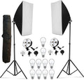 HIFFIN® PRO HD 5 Soft Led Video Light Softbox Kit | 2 Point Lighting | Stand | for YouTube Shooting,Videography, Product Photography, Continuous Studio Lights, Key Fill and Back Light