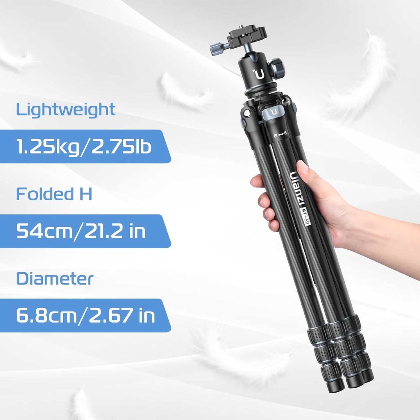 Ulanzi MT-60 Carbon Fiber Portable Travel Tripod