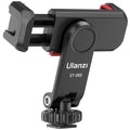 Uanzi ST-06S Universal Smartphone Mount with 2 Cold Shoes, 360° Rotation, Adjustable Clip