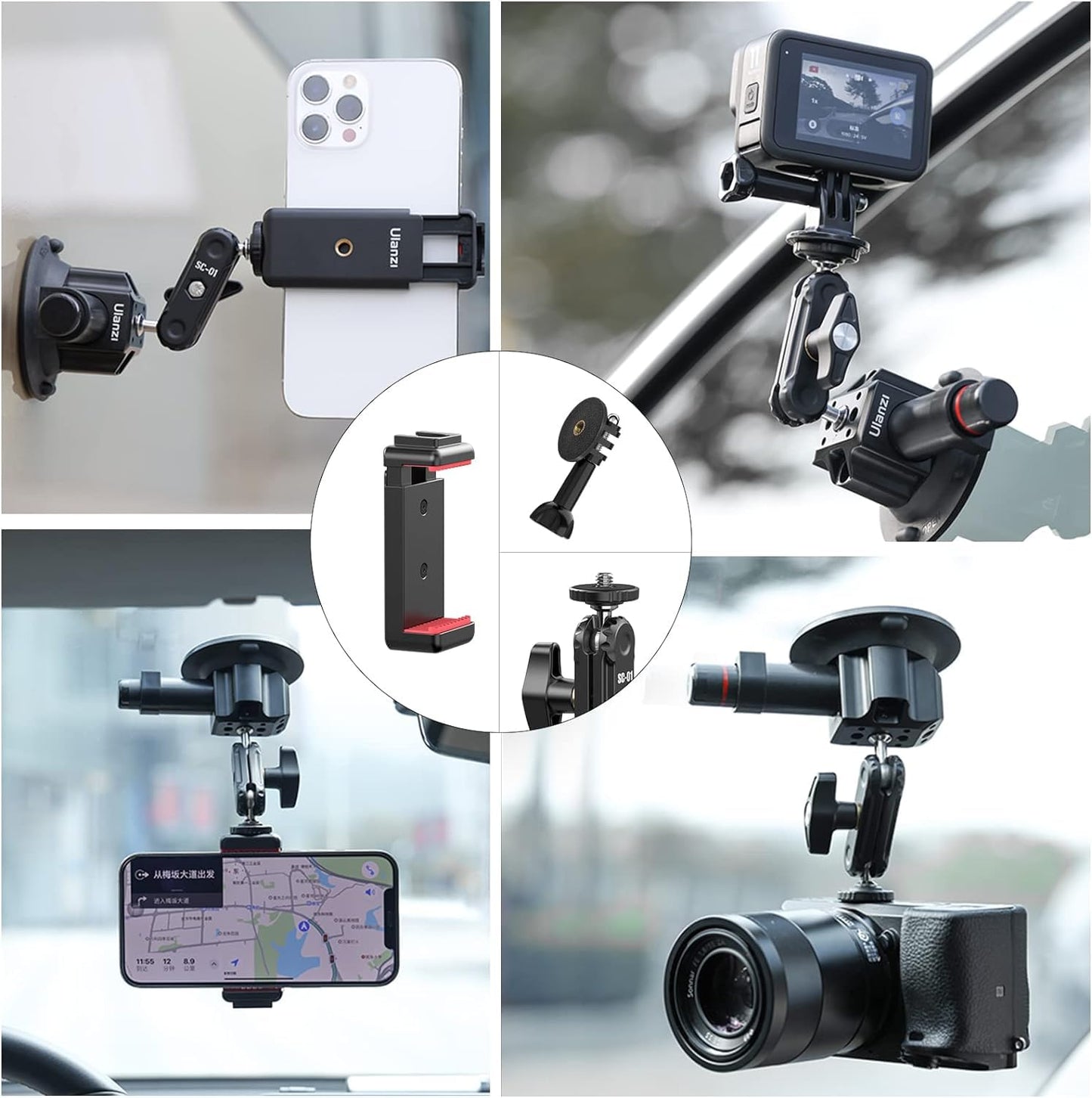 Ulanzi SC-01 Strong Suction Cup Mount Magic Arm (3")