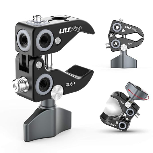 Hiffin UURig R060 Super Clamp for Monitor/LED Lights/Flash/Microphone, Versatile C Clamp Strong Camera Clamp Endless Using Scenes with Photographic Professional Accessories