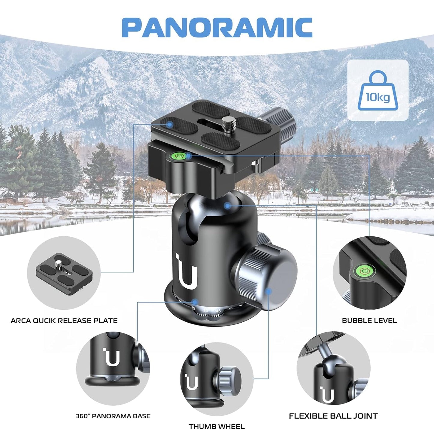 Ulanzi MT-60 Carbon Fiber Portable Travel Tripod