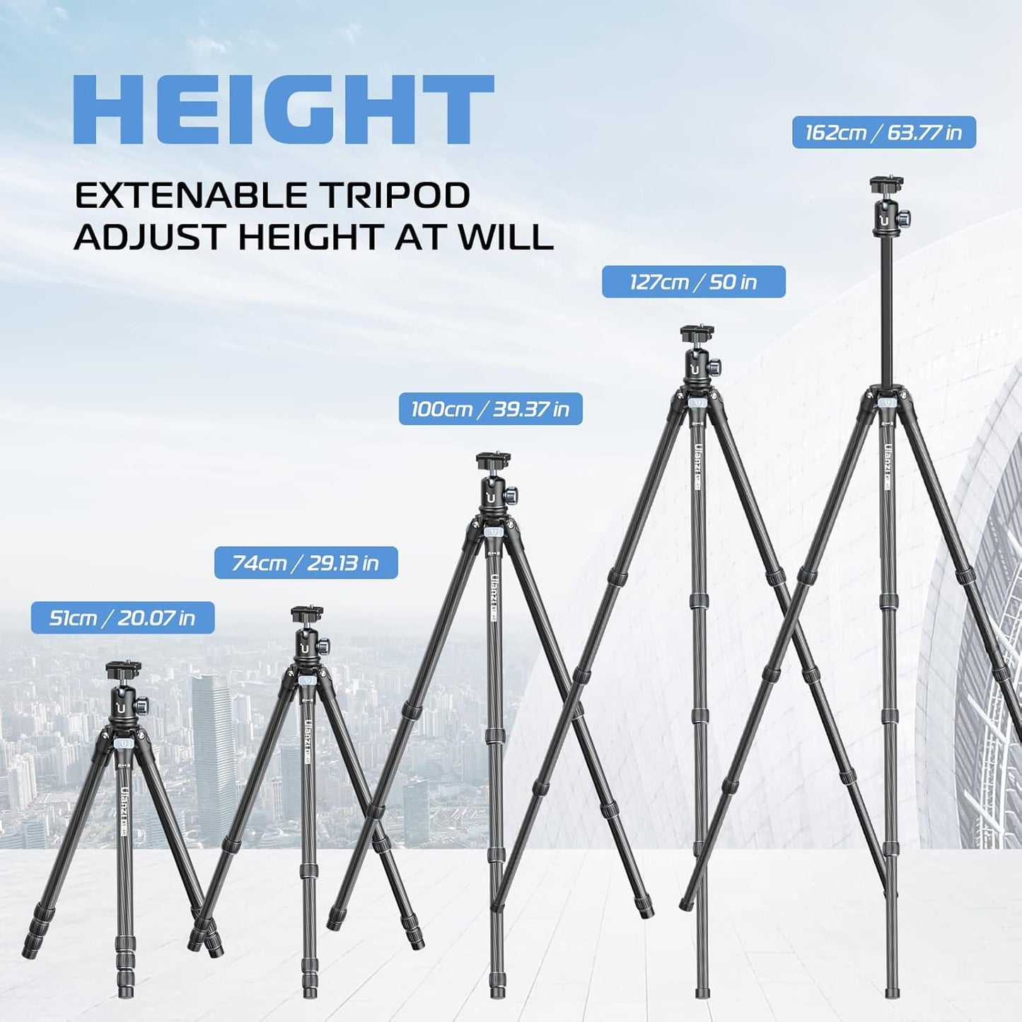 Ulanzi MT-60 Carbon Fiber Portable Travel Tripod
