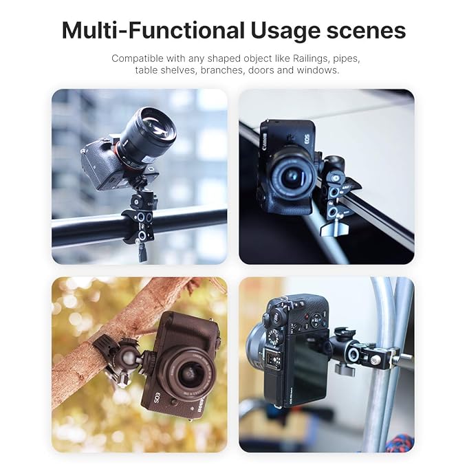 Hiffin UURig R060 Super Clamp for Monitor/LED Lights/Flash/Microphone, Versatile C Clamp Strong Camera Clamp Endless Using Scenes with Photographic Professional Accessories