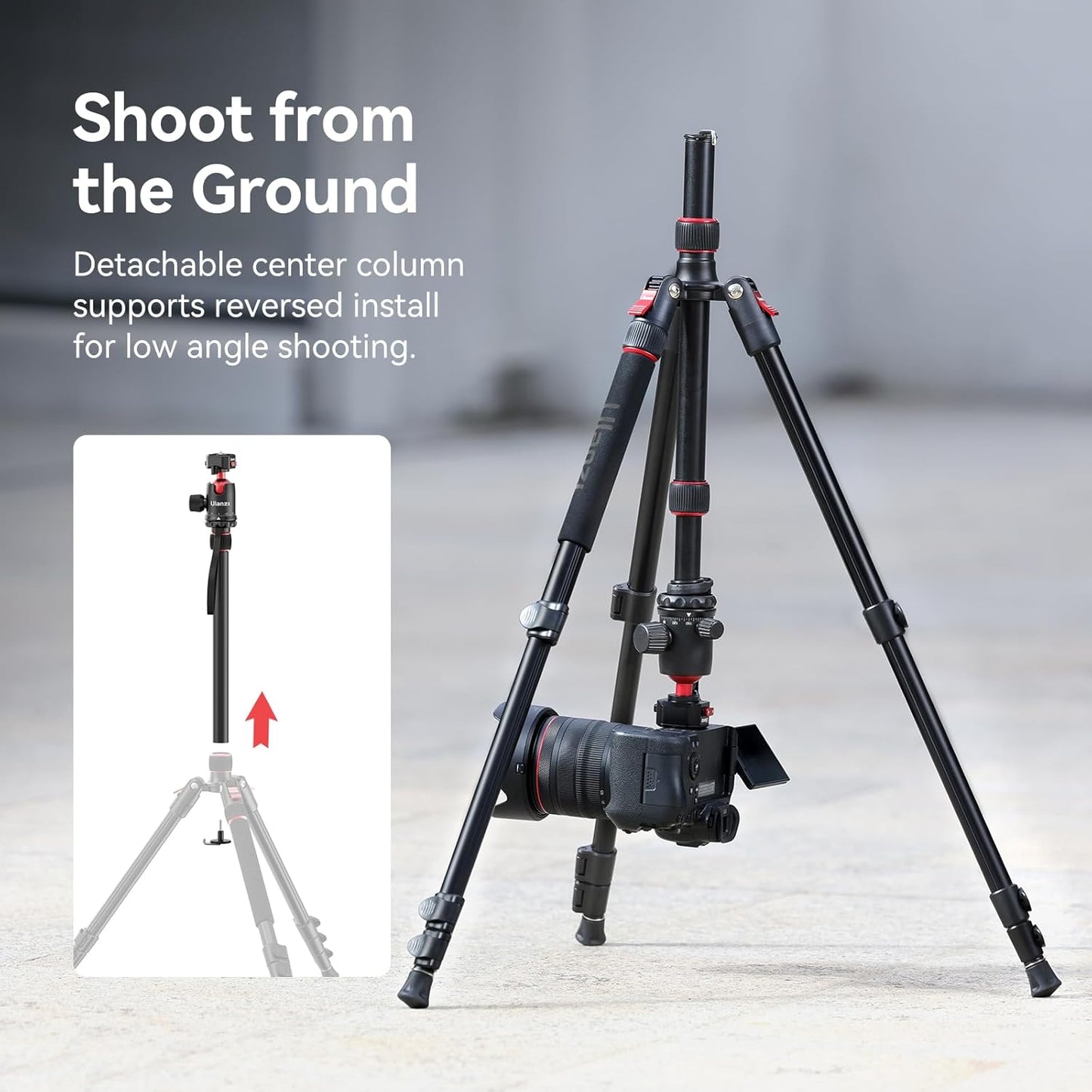 ULANZI TT31 72.4" Tripod/Monopod, 33lb Load, QR Plate, 360° Head for DSLR/Video