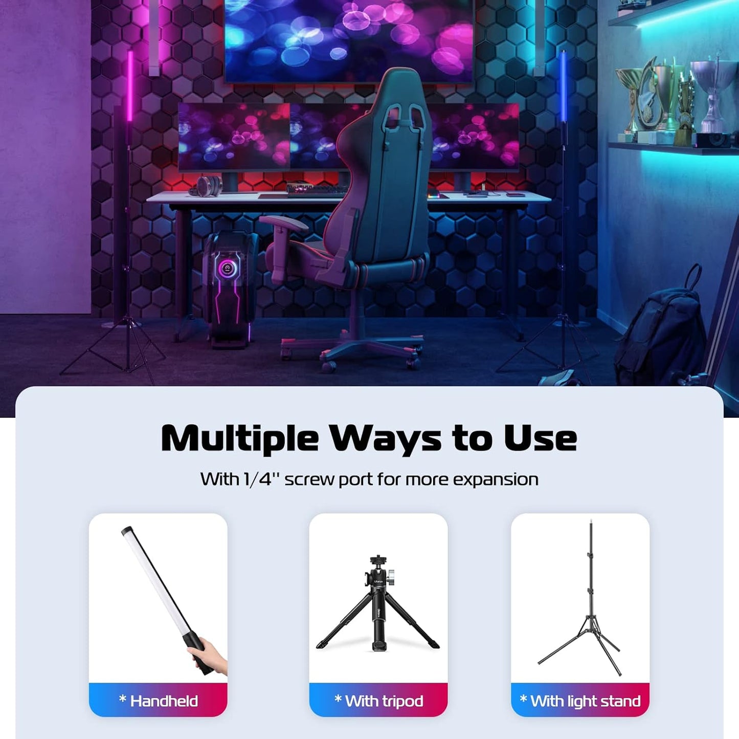 Ulanzi VL 119 RGB Light Stick 2500K-9000K, CRI 95+, 2000mAh LED