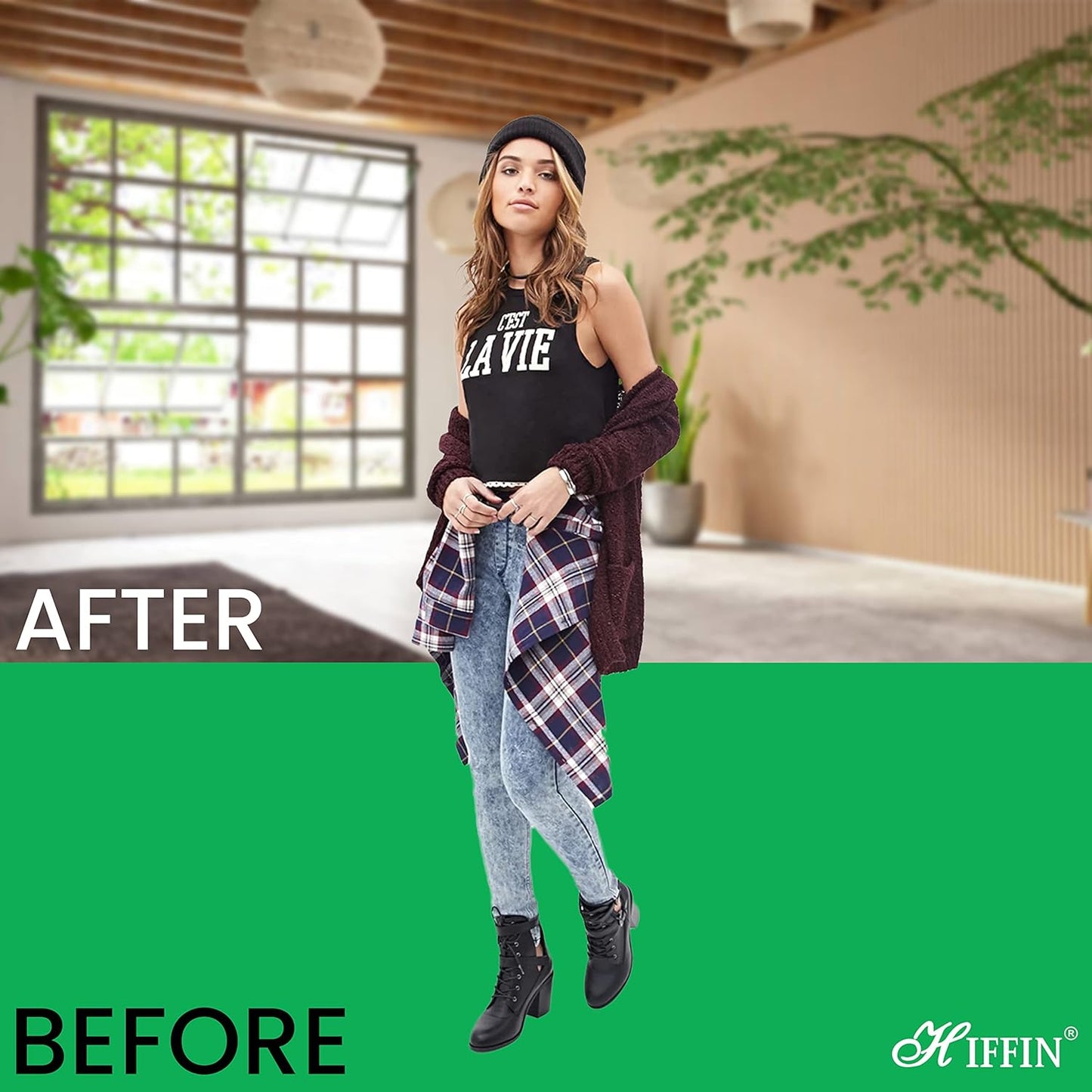 HIFFIN 8x12 FT Green Screen with 9x9 FT Stand & Carry Bag