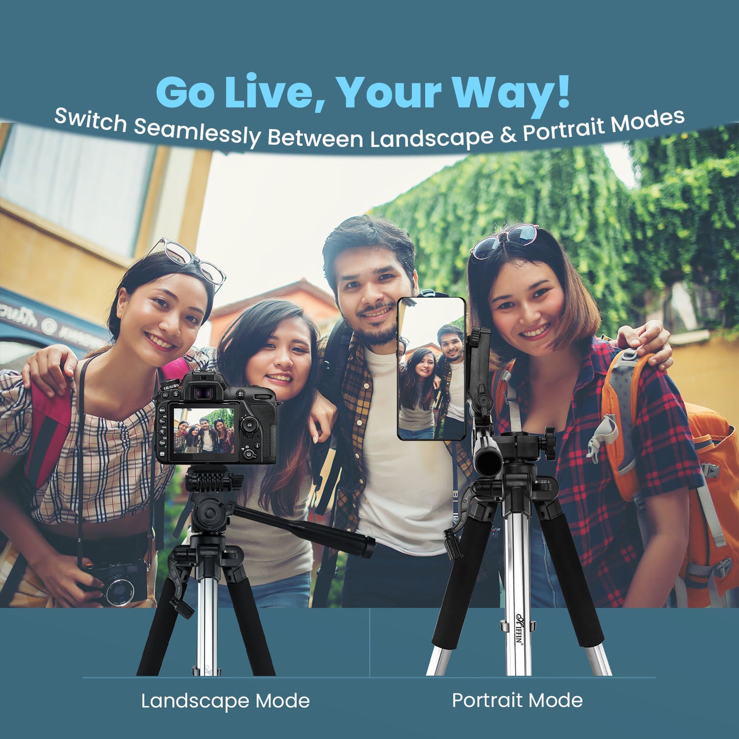 HTR-1200 Tripod for DSLR Camera & Smart Phone Tripod Stand