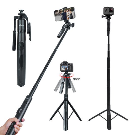 HIFFIN HST-63 Tripod – 63" Long, 360° Handle, Remote, Tri-Leg