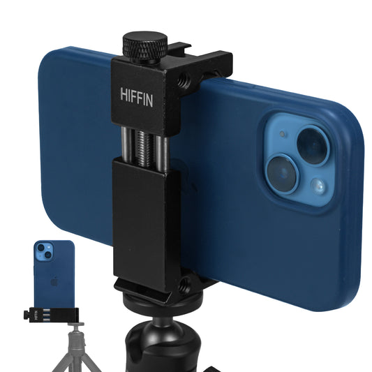 HIFFIN HF-05 Metal Phone Tripod Mount with Cold Shoe