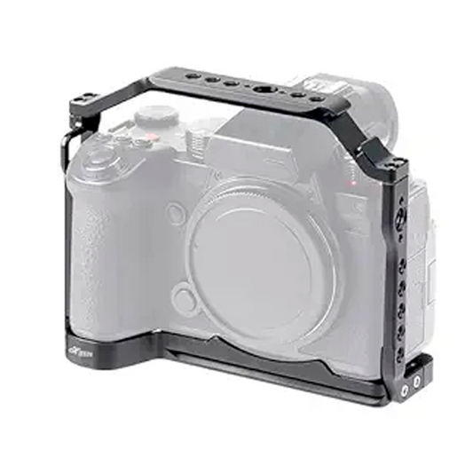 HIFFIN S5II Hersmay Aluminium Camera Cage for LUMIX S5 II / S5 IIX Mirrorless Camera, Built-in Cold Shoe & NATO Rail, Quick Release Plate for Arca Swiss
