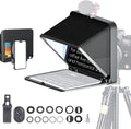 LENSGO TC7 8” Teleprompter for iPad Tablet Smartphone DSLR Camera w/Remote Control, APP Compatible with iOS & Android System for Online Teaching Vlog Live Streaming (TC7)