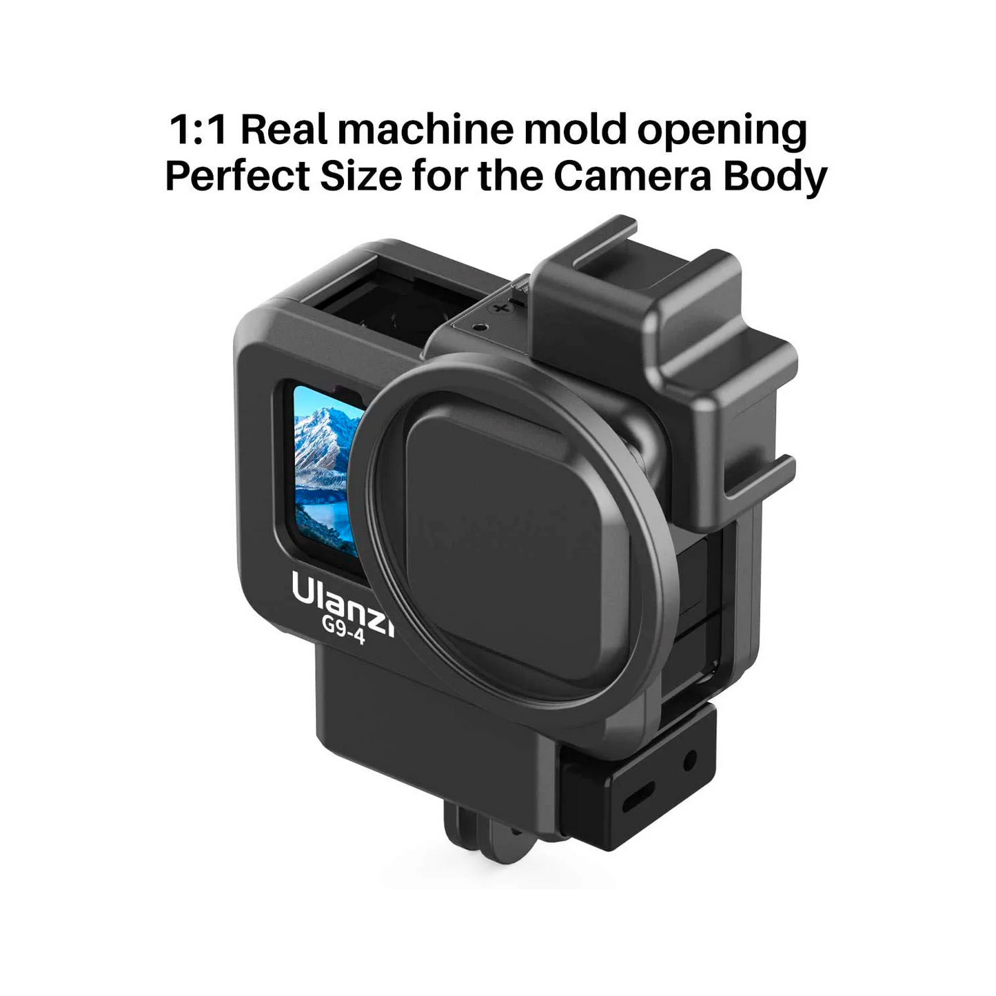 Ulanzi G9-4 Go Pro 9, 10, 11 Plastic Camera Cage with 2 Cold Shoe Mount for Mic and Led Light