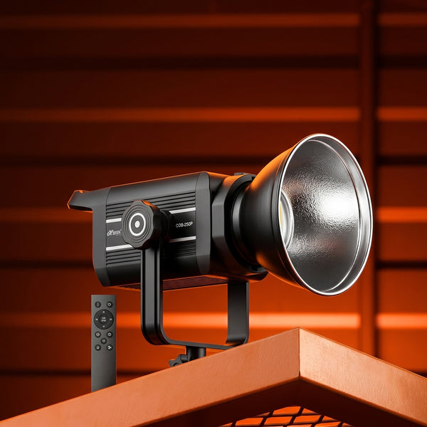 Professional 250W LED Video Light, 2800K-6800K Adjustable, 9 FX Modes Remote Control, and 10%-100% Brightness