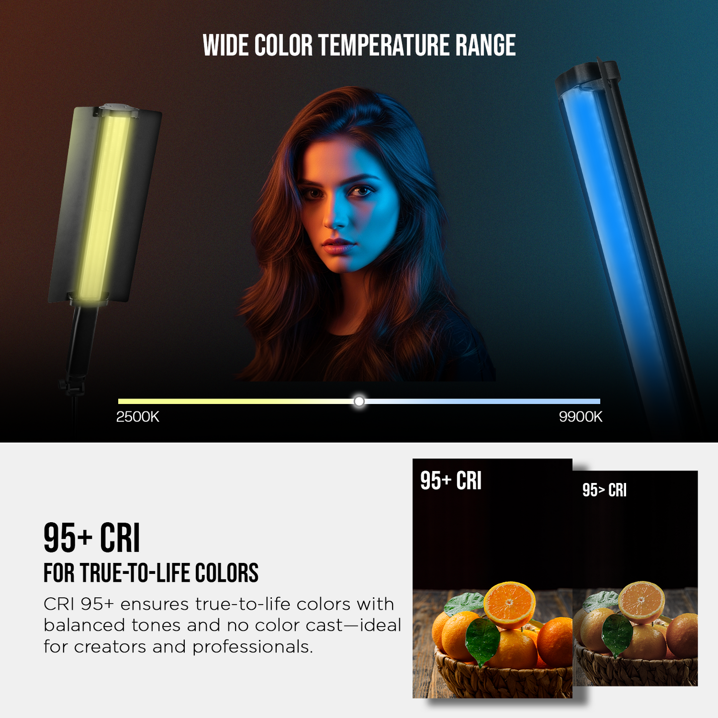 HF-550 RGB LED Stick Light 30W, 2500K-9900K, 24 FX, 4000 mAH BATTERY | App Control