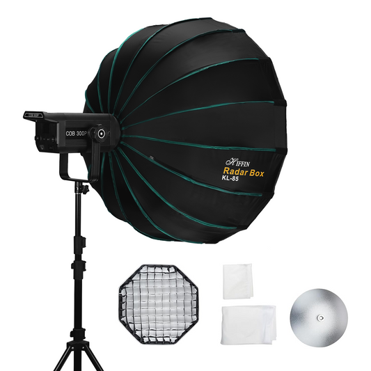 KL-85 (85cm) Octagonal Softbox, Bowens Mount with Grid, 2x Diffusers, Beauty Dish.