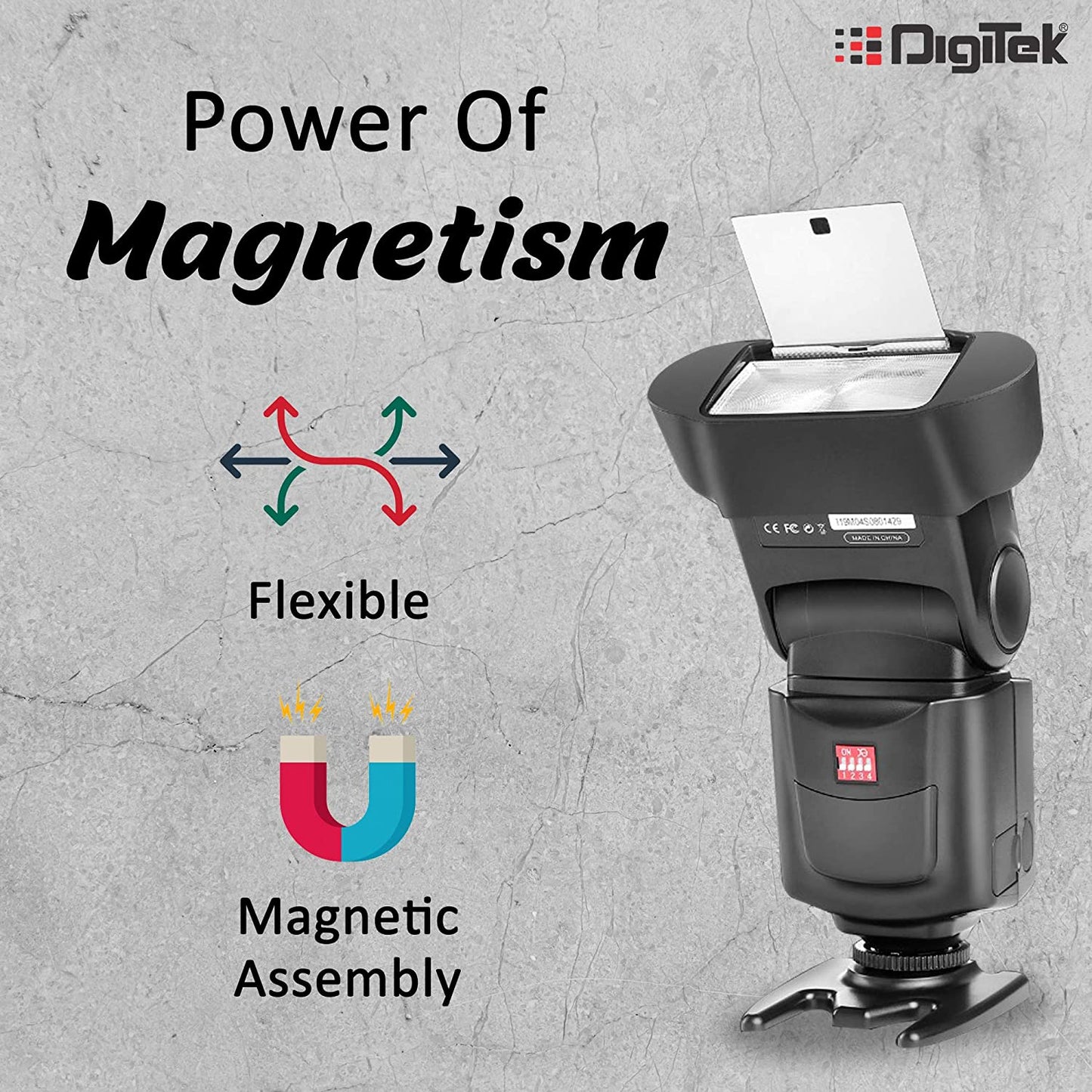 Hiffin Professional Flash Bot Grip with Magnet | for Speedlight Flash Modifier