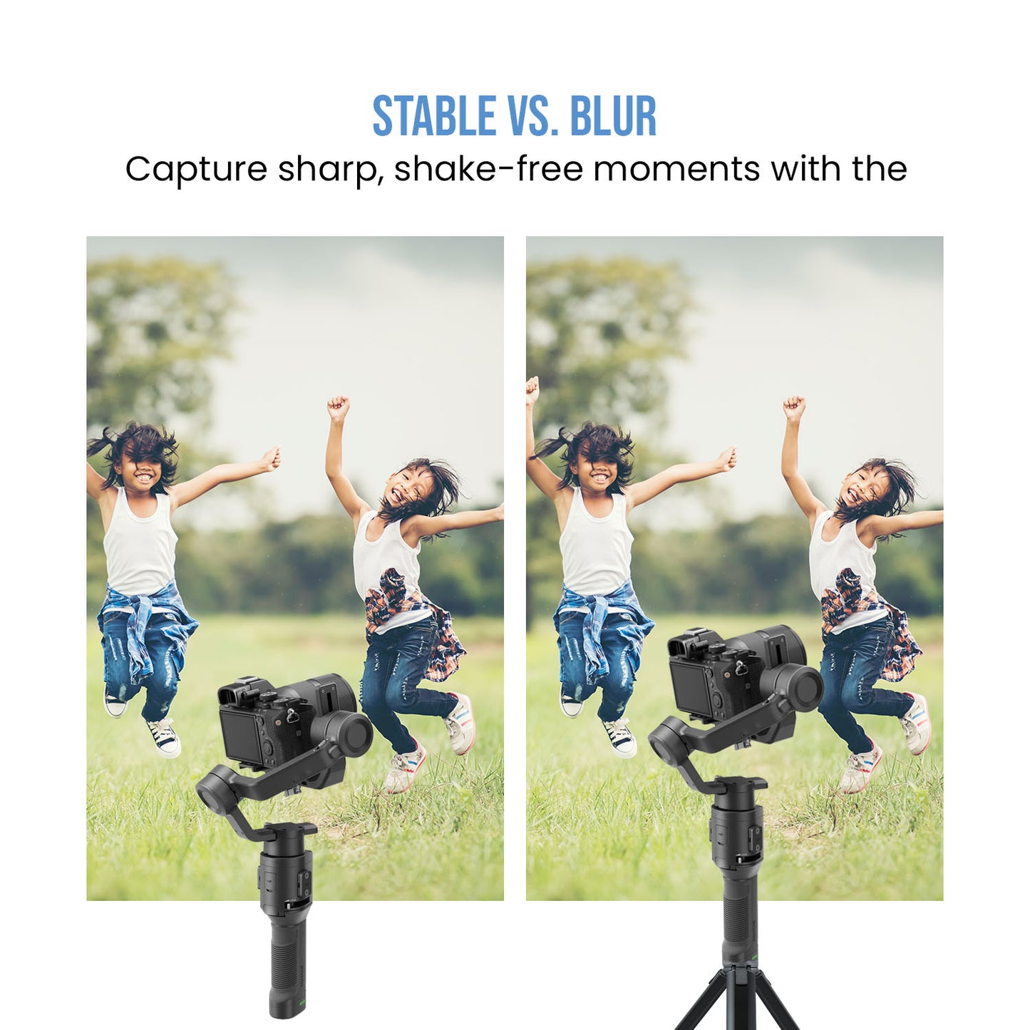 Gimbal Tripod Stand with 1/4" Screw for DSLR, Phone, Webcam & More