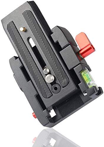 HIFFIN® Universal Quick Release Camera Adapter Mount System with Slide Plate with 1/4" and 3/8" Screws for Benro, Manfrotto & Other Professional Tripods (Quick Release Plate)